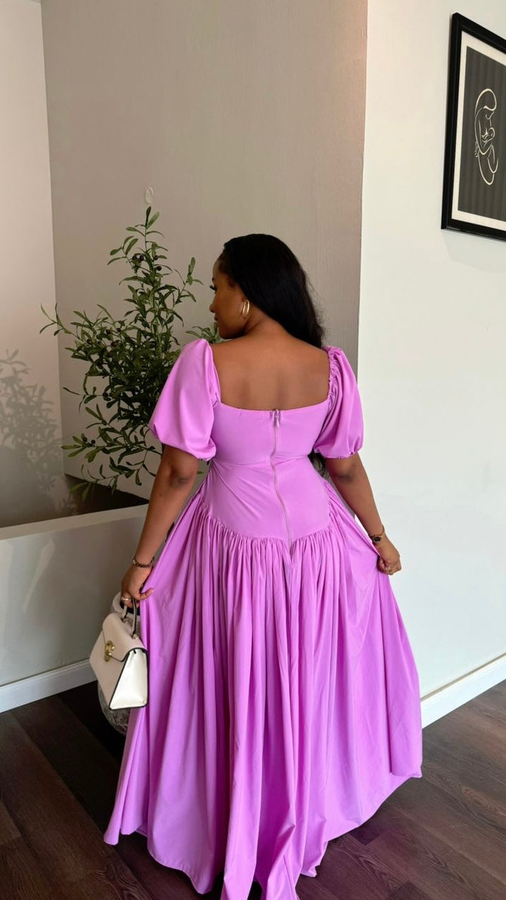 Stella crepe dress (long