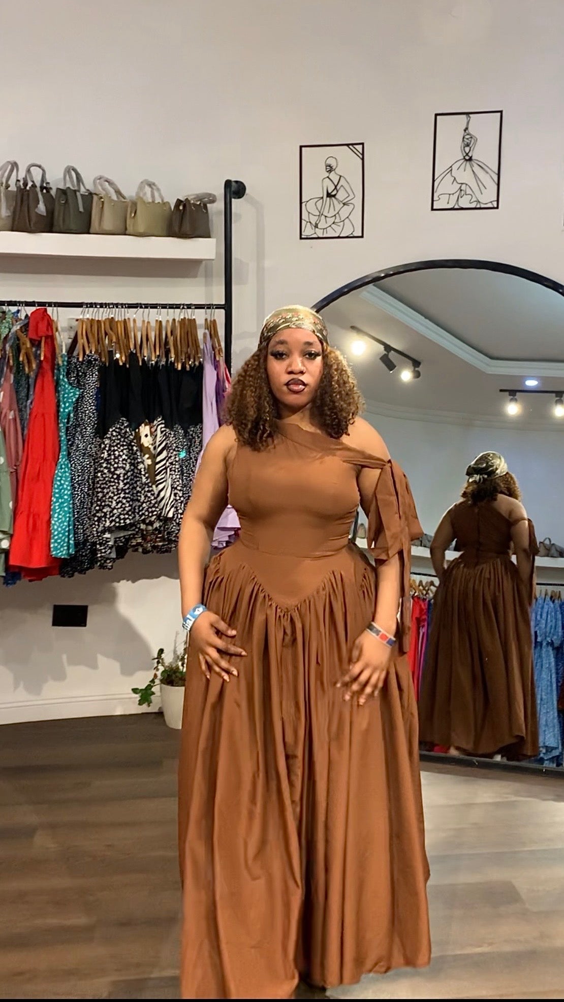 Motunrayo crepe dress (ready to wear) - House of Naya