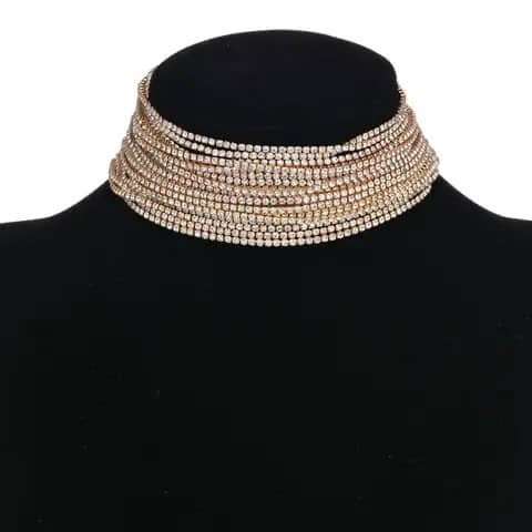 Glitter necklace/chocker with - House of Naya