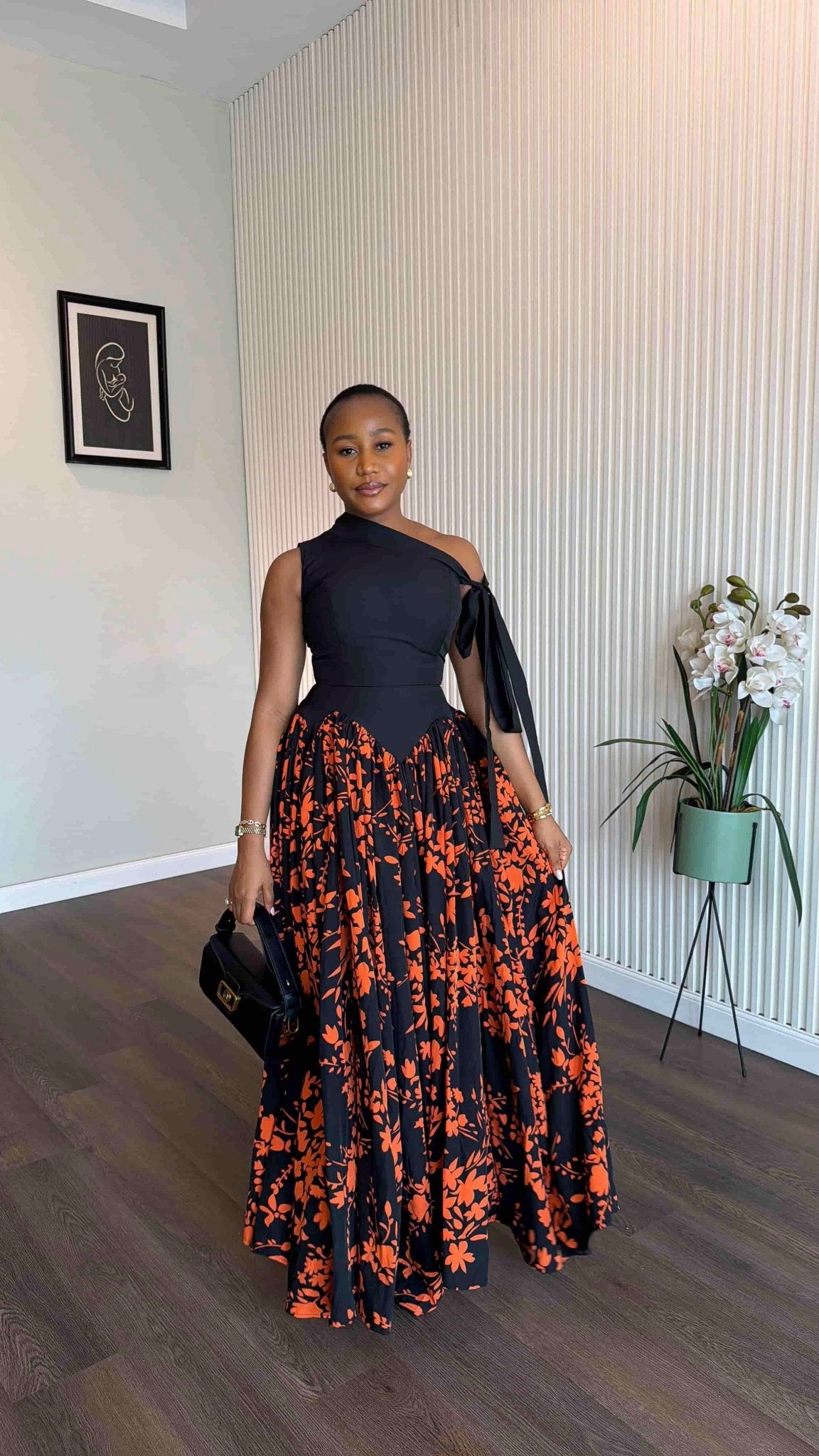 Motunrayo crepe dress (ready to wear) - House of Naya