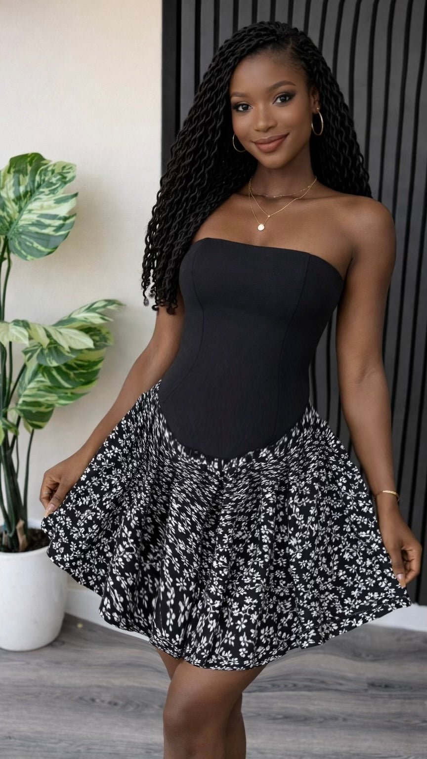 Roseline crepe dress short(ready to wear) - House of Naya