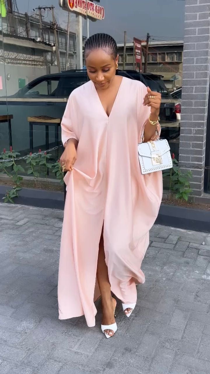 bubu dress styles for ladies Handmade Bubu Dress from Satin Fabric