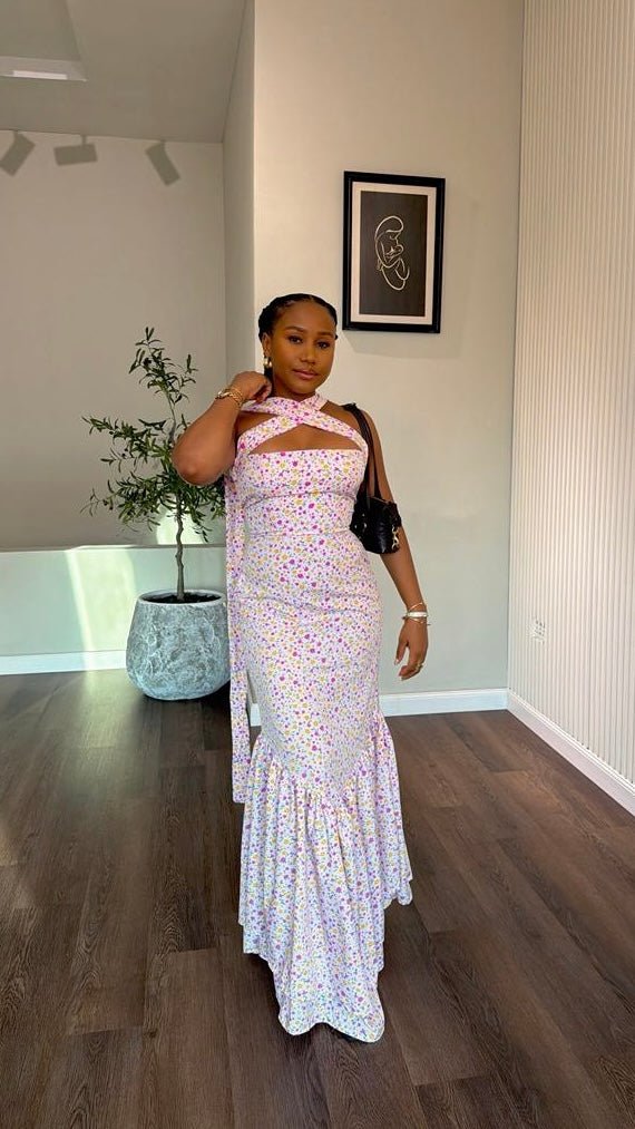 Fisayo crepe dress(ready to wear) - House of Naya