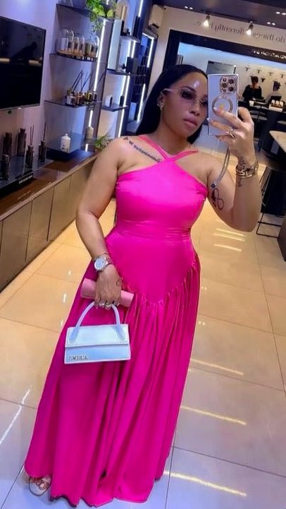 Cindy crepe dress long - House of Naya