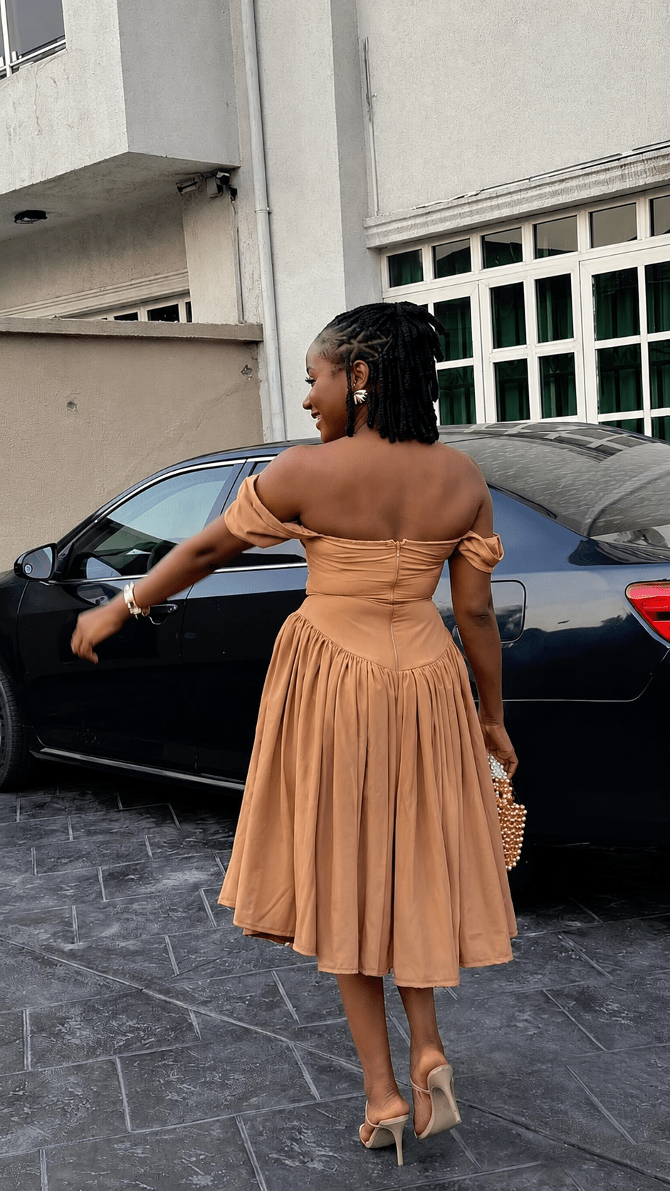 Bidemi crepe dress(ready to wear) - House of Naya