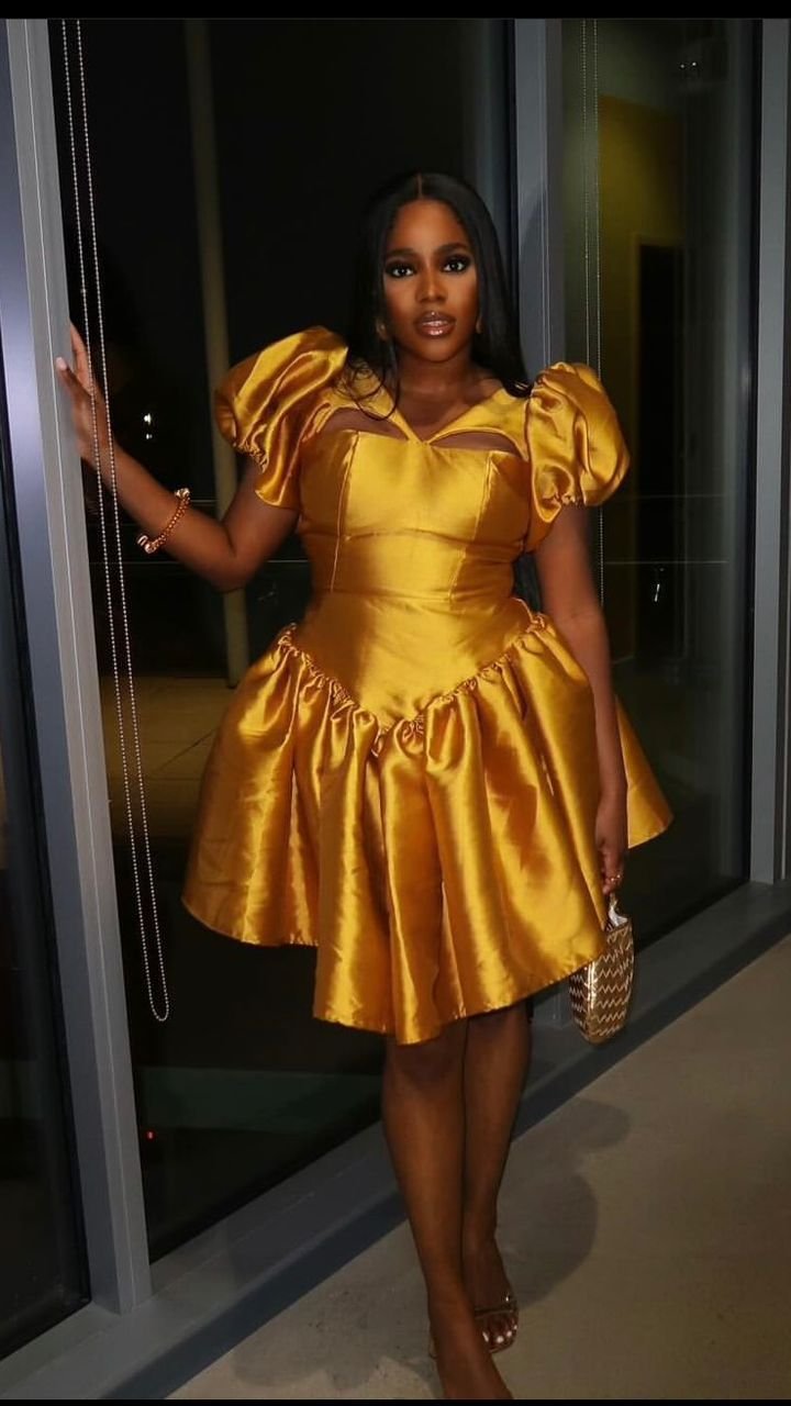 gold mikado dress Terani Couture 252M5356 - Long Mikado A-line Dress - Embroidery, Beaded, Pockets, Cap Sleeves, Floor Length 10 / Navy main image 1