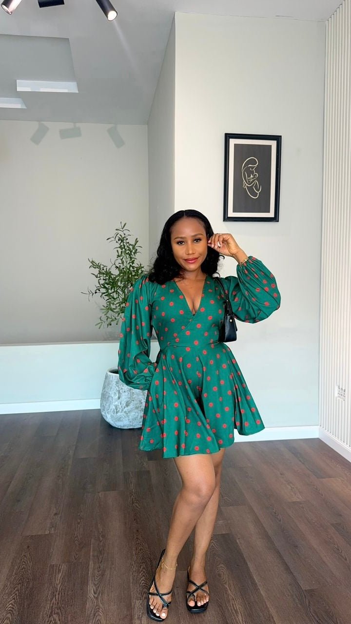 Enor crepe playsuit (ready to wear) - House of Naya