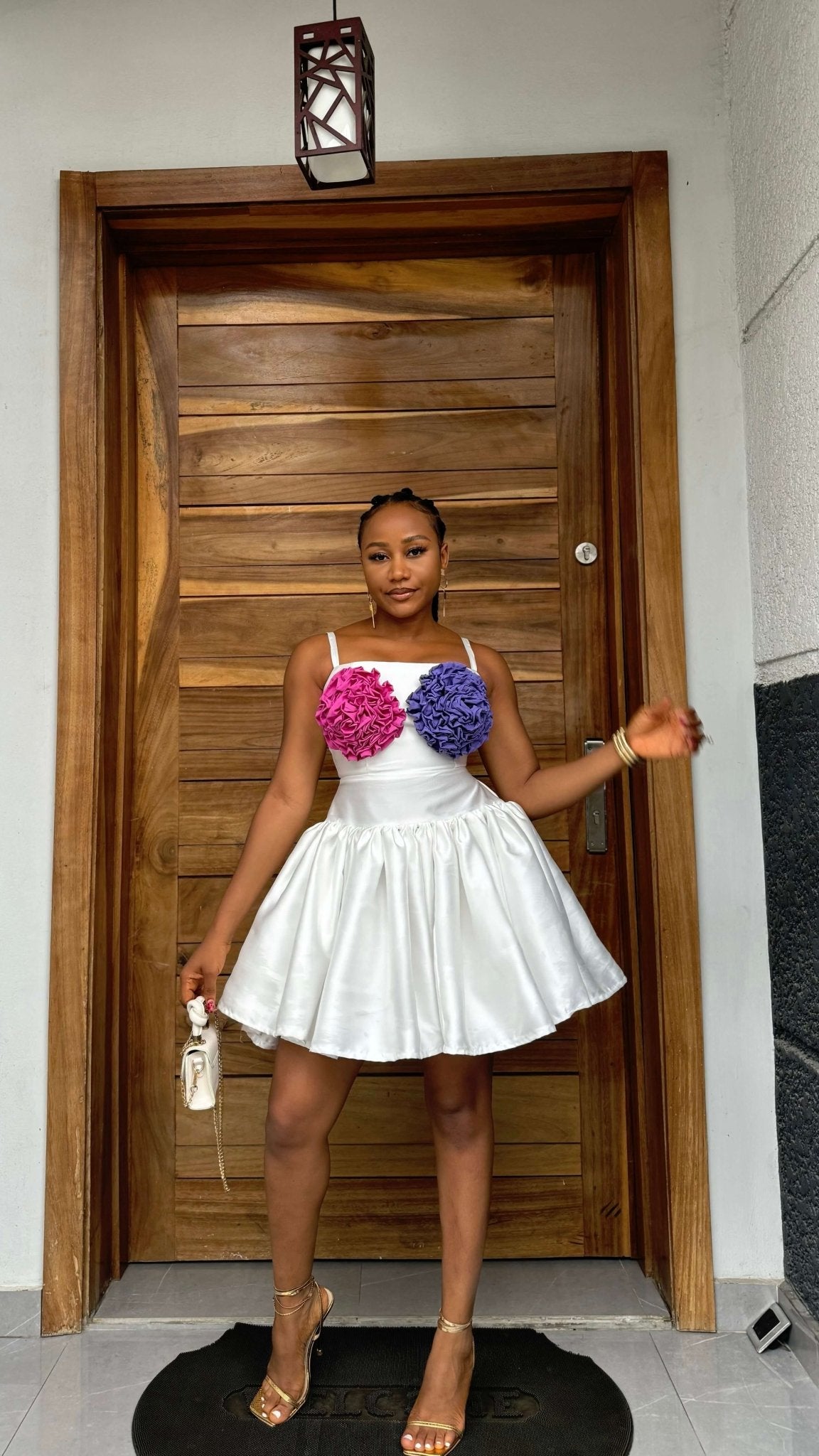 Deborah mikado dress (available in black and white only) - House of Naya