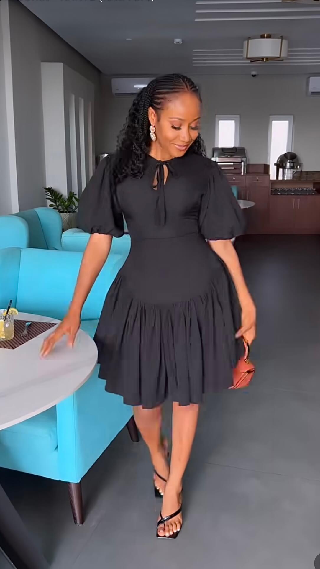 Amaka crepe dress
