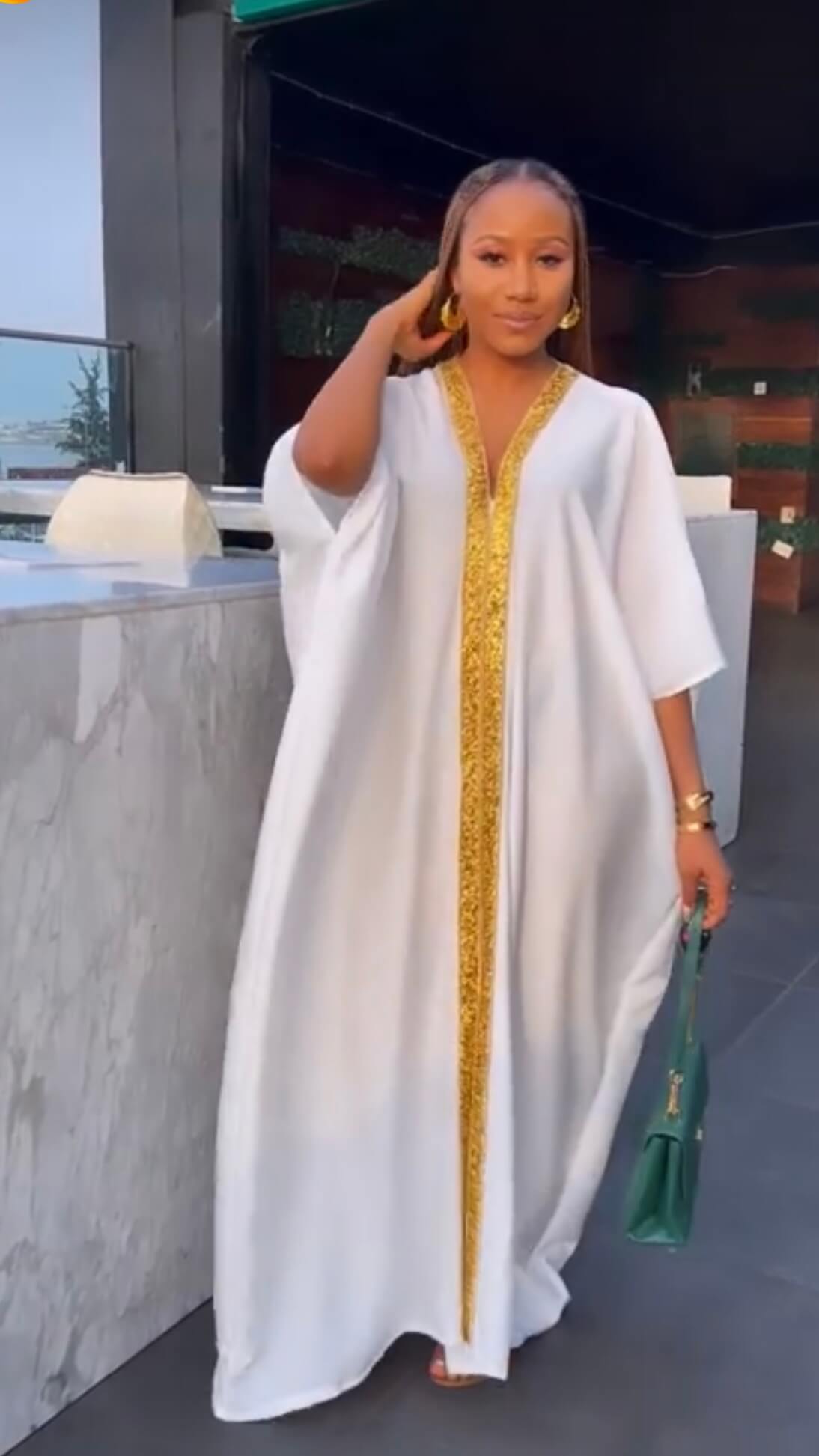 Golden girl bubu gown (also in black Golden girl bubu gown (also in black