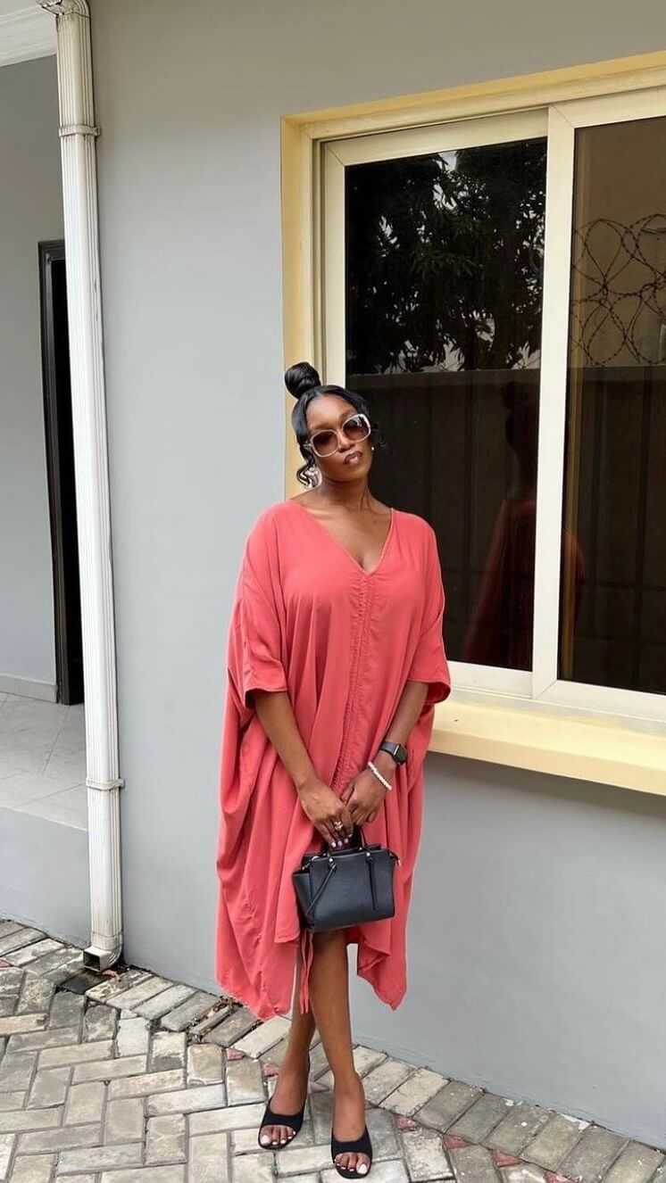 Hannah crepe bubu dress