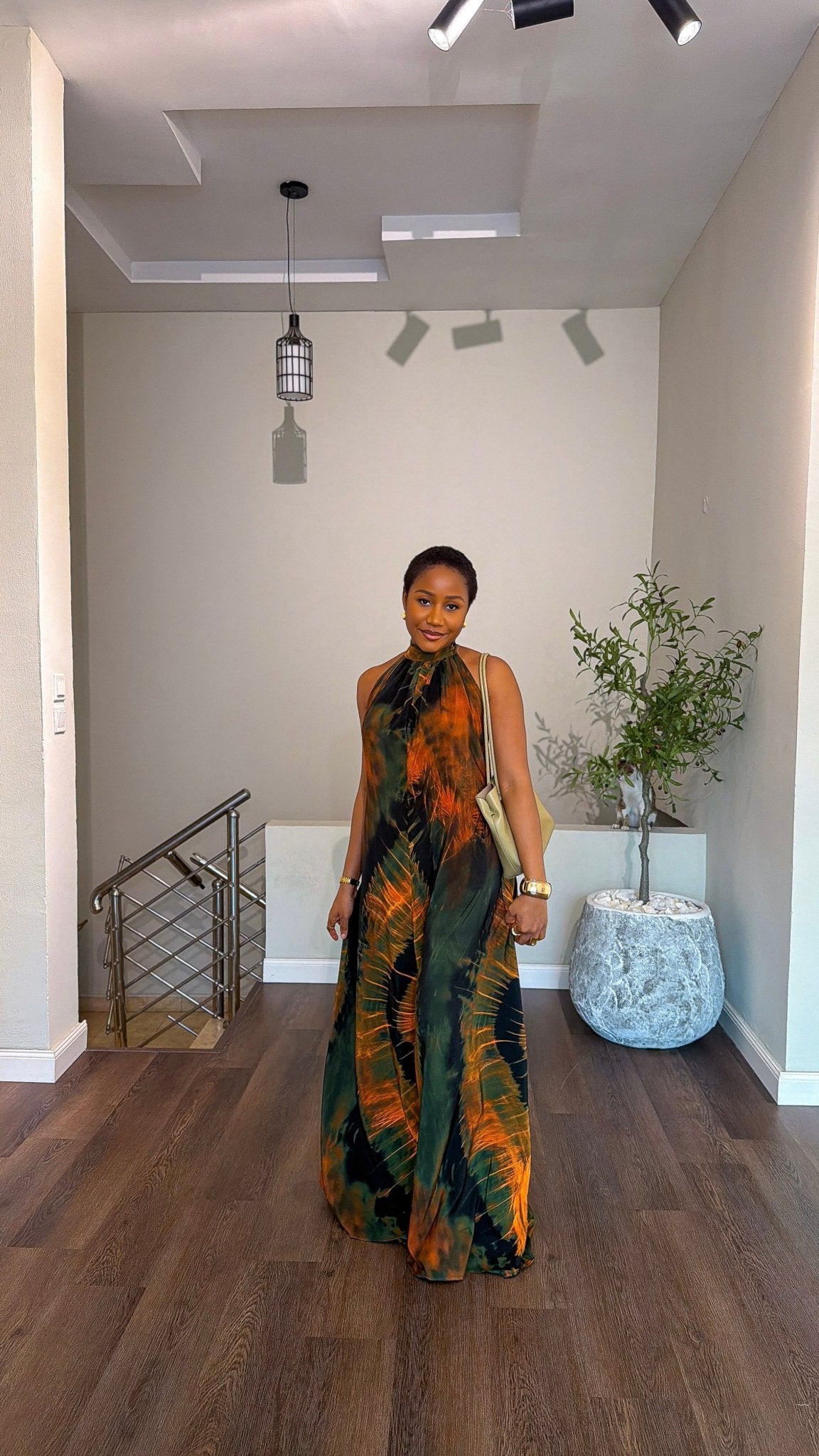 Rainbow crepe jumpsuit (ready to wear) - House of Naya