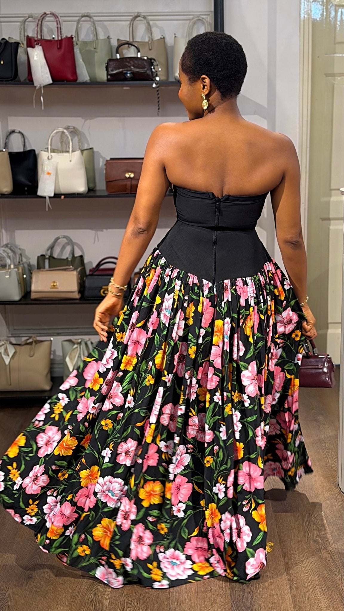 Roseline crepe dress (ready to wear) - House of Naya
