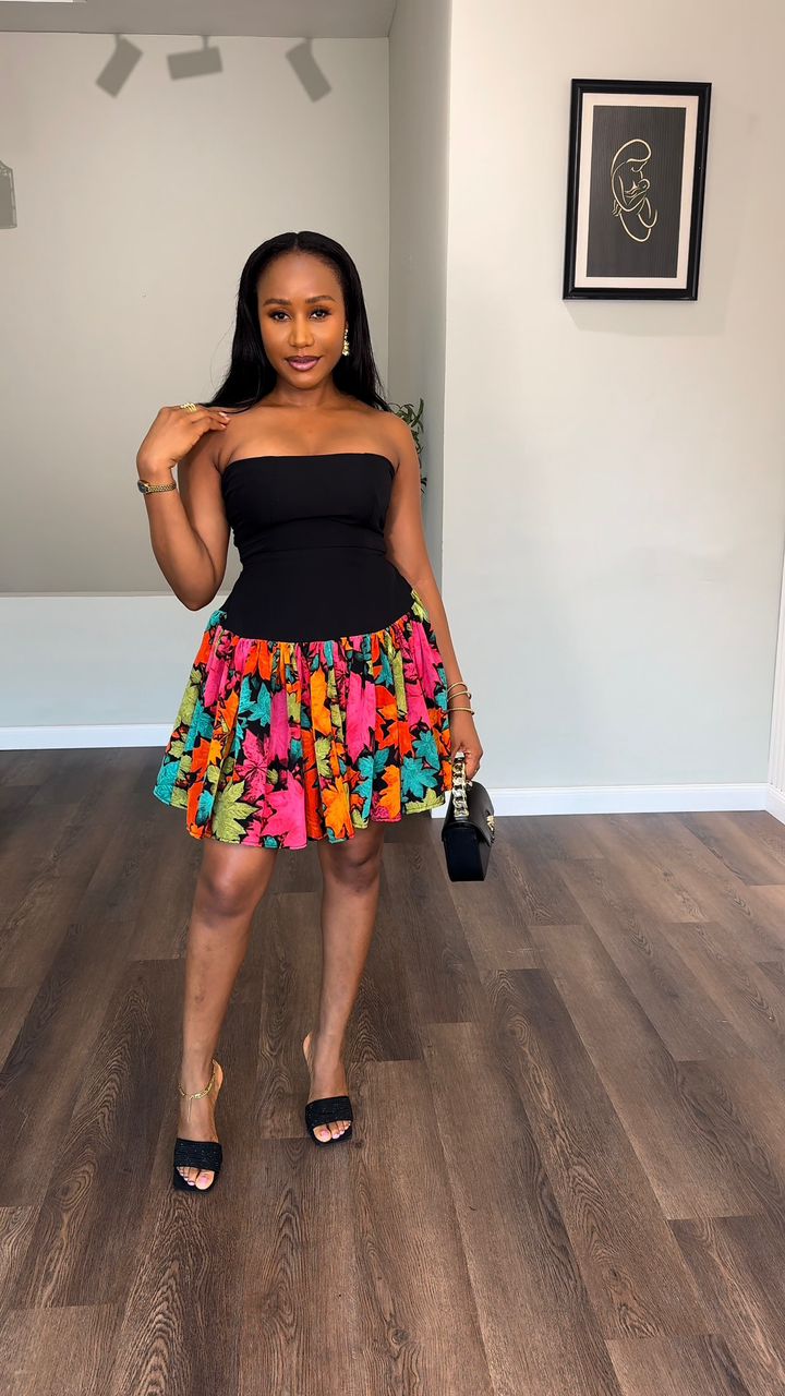 Roseline crepe dress short(ready to wear)