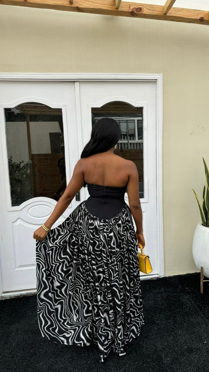 Roseline crepe dress