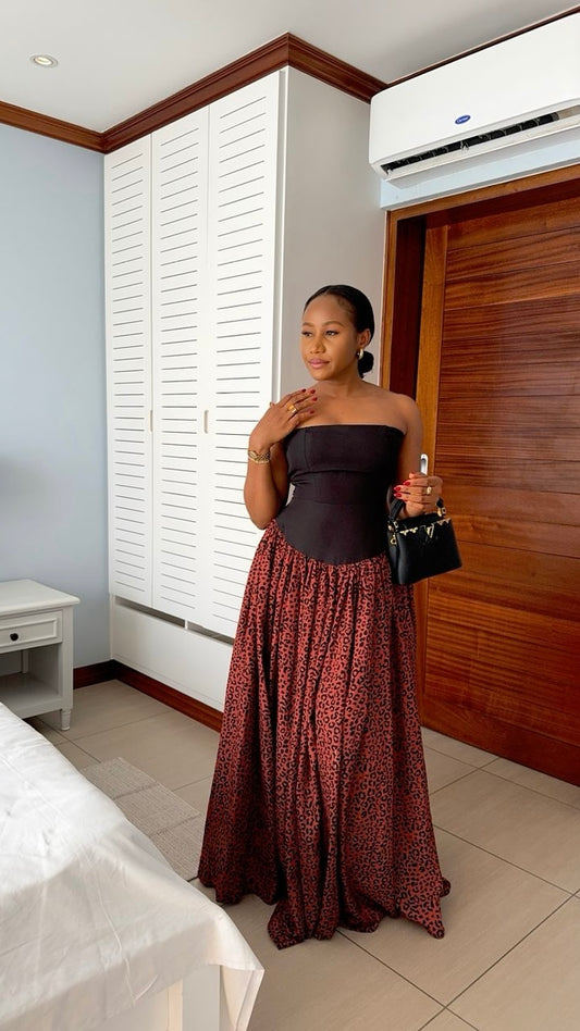 Roseline crepe dress(ready to wear)