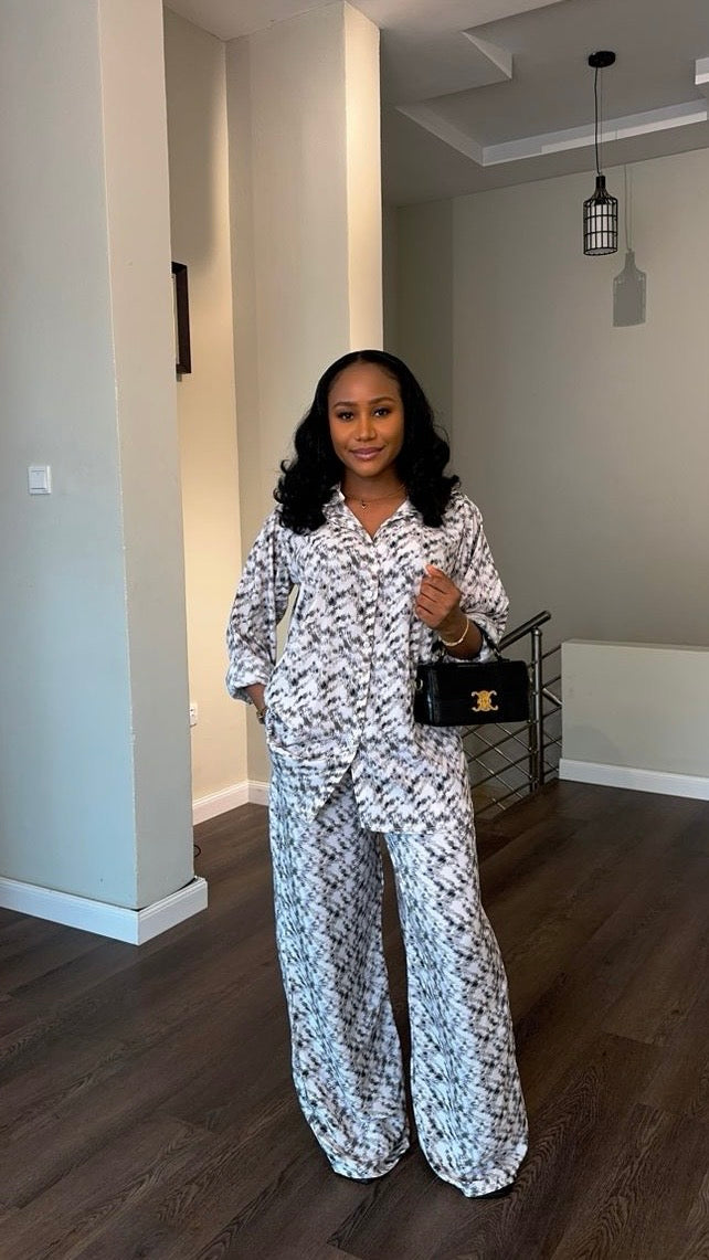 Abba crepe two piece set