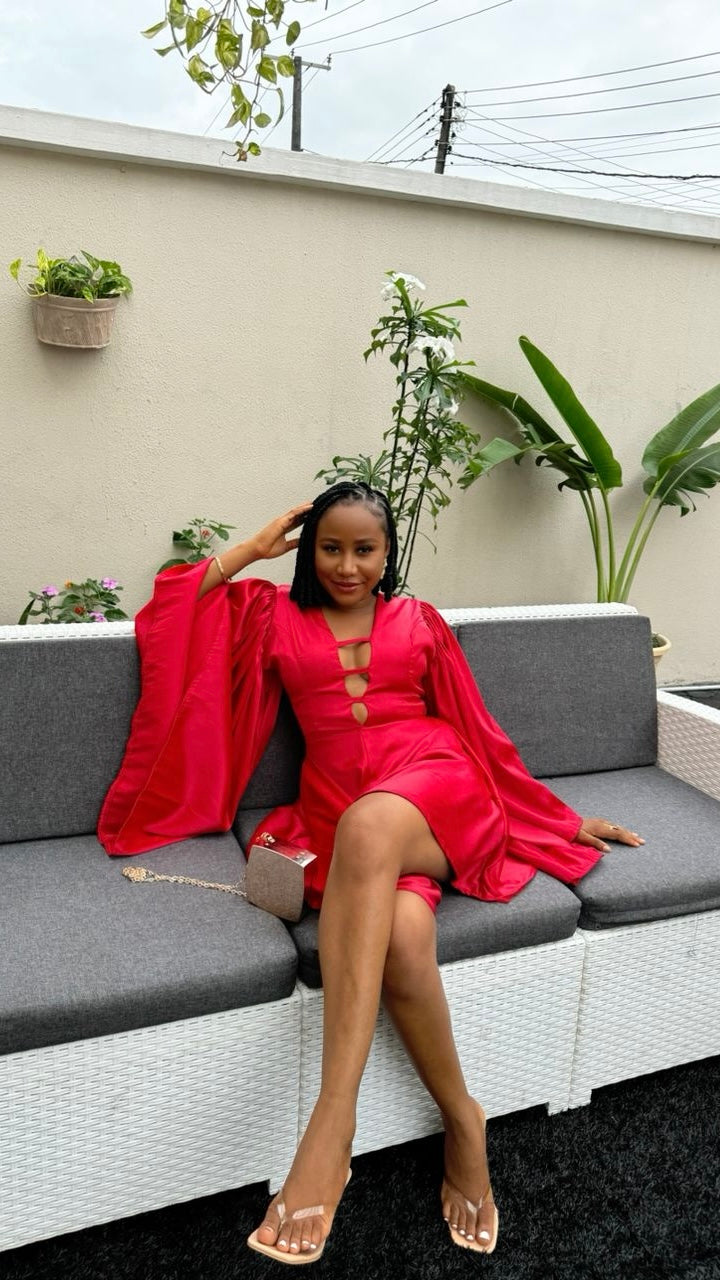 Chioma silk playsuit