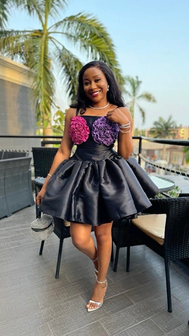 Deborah mikado dress (available in black and white only) - House of Naya