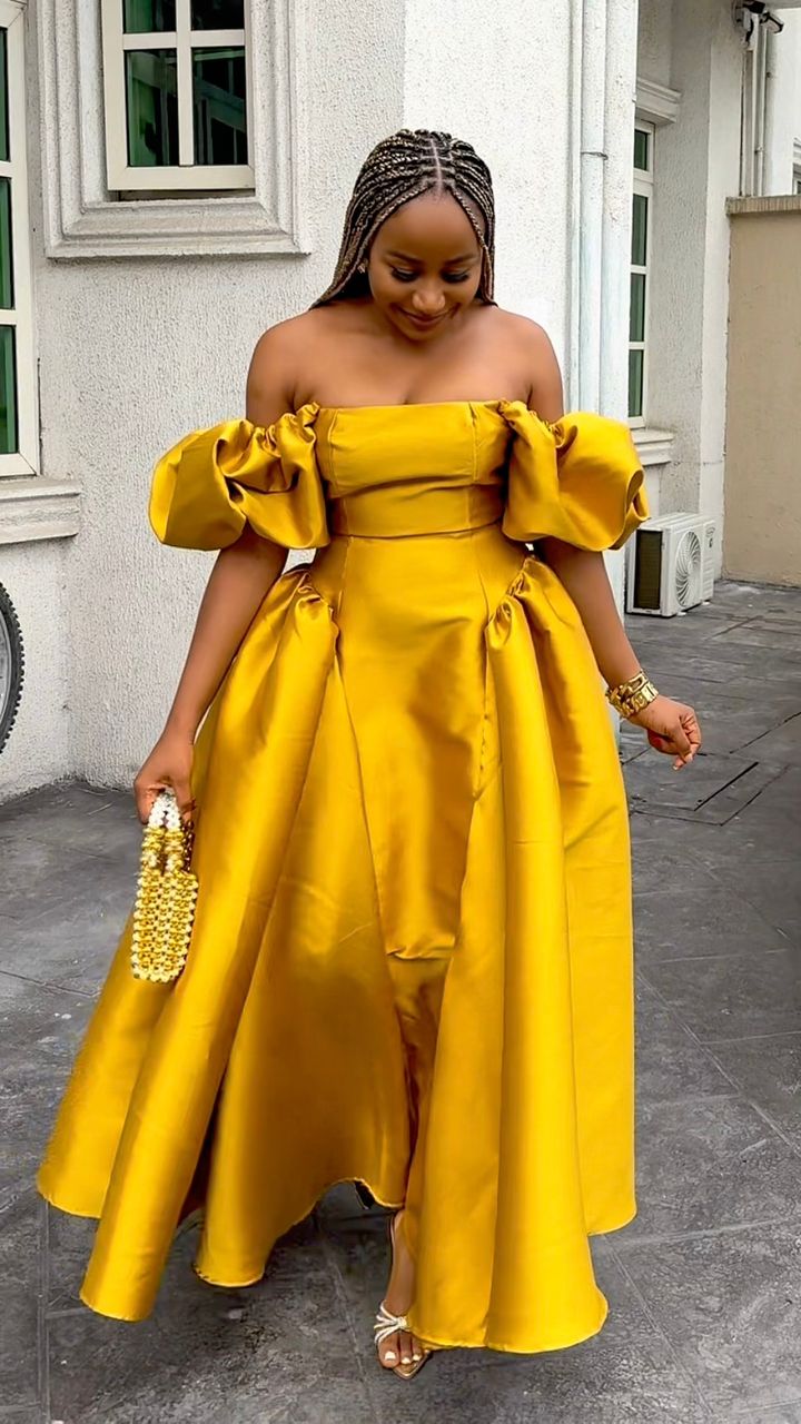 golden mikado dress Golden brown mikado bubble dress , UK 8-12, N75,000, SKU: DR51941