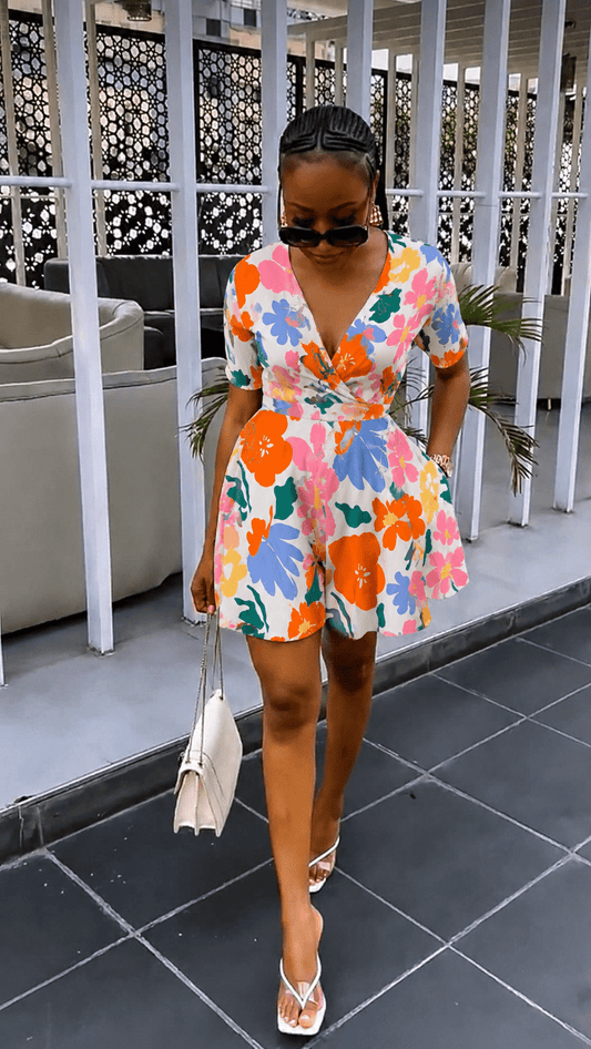 Tiana crepe playsuit(READY TO WEAR) - House of Naya