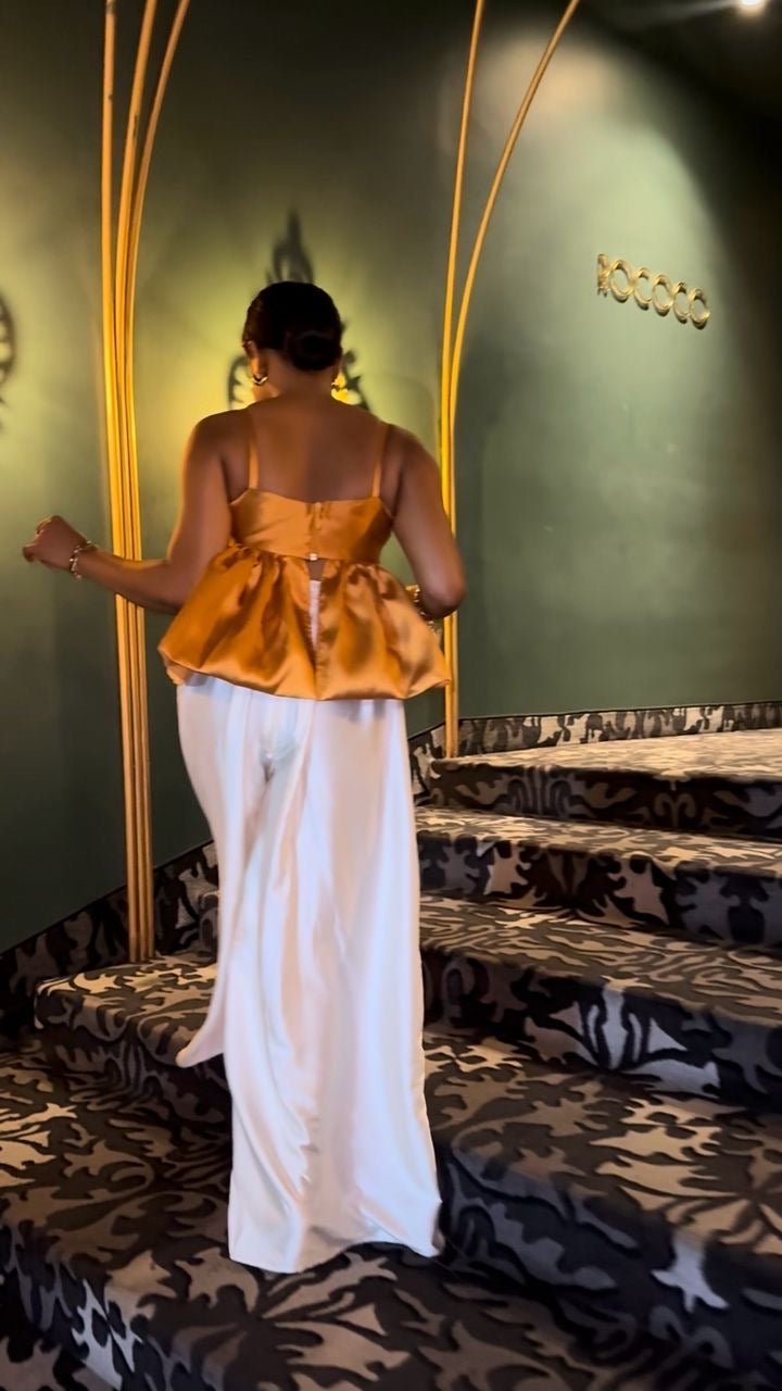 Oma mikado and silk combo set(ready to wear) - House of Naya