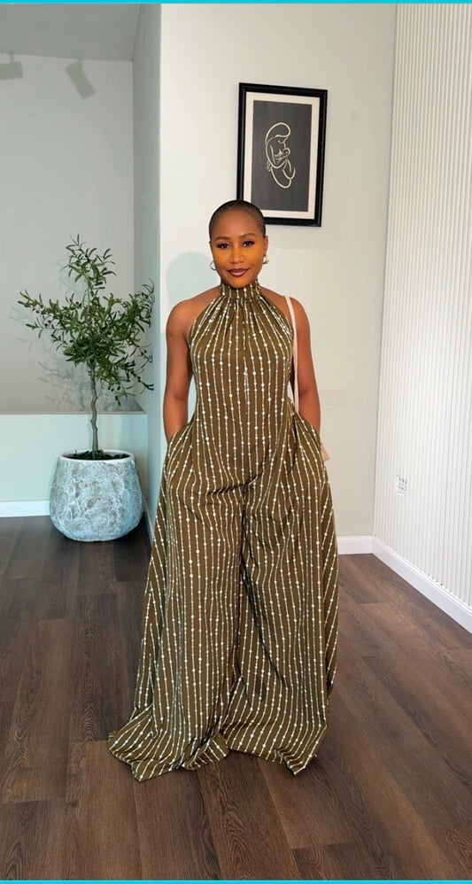 Rainbow crepe jumpsuit (ready to wear) - House of Naya