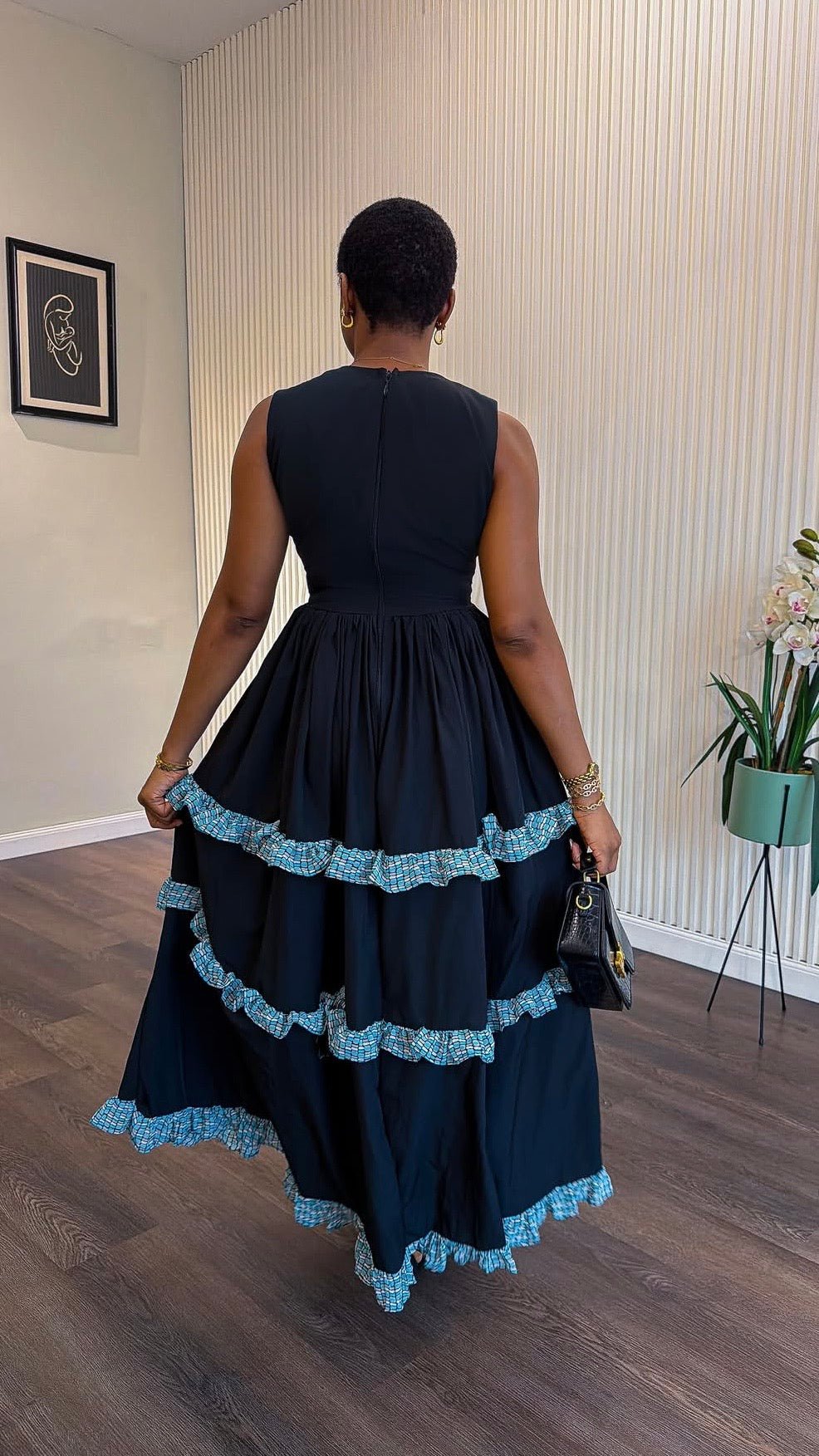 Peggy crepe/chiffon dress( ready to wear) - House of Naya