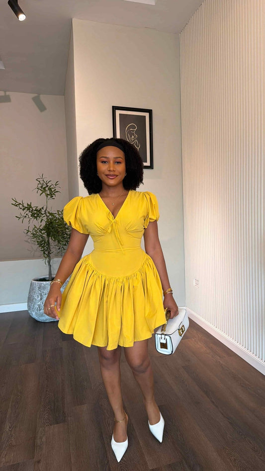 Banana cotton dress - House of Naya