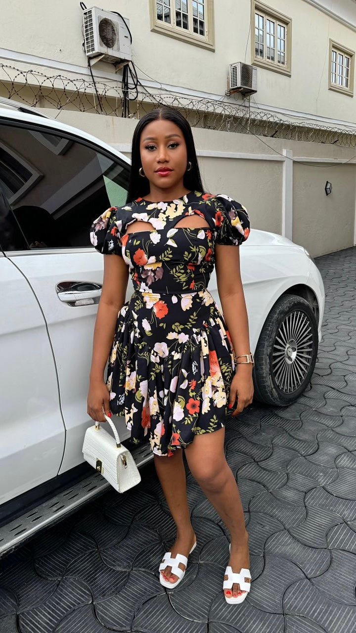 Mary crepe dress short - House of Naya
