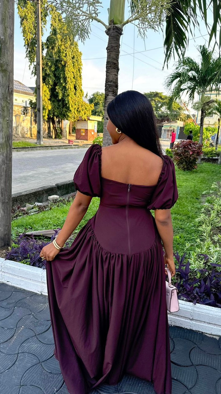 Stella crepe dress (long