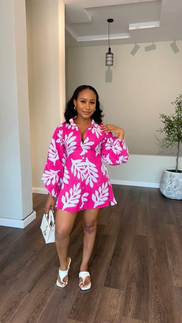 pink ankara dresses QUEEN AMINATU DRESS (WOMEN'S DRESS IN PINK CHIFFON AND AFRICAN ANKARA PRINT PATTERN)