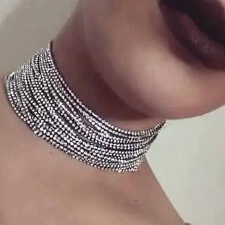 Glitter necklace/chocker with