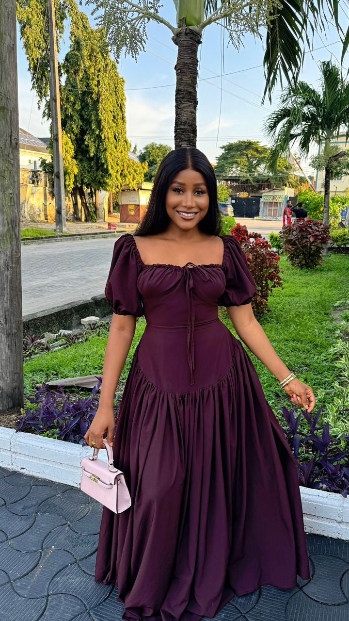 Stella crepe dress (long