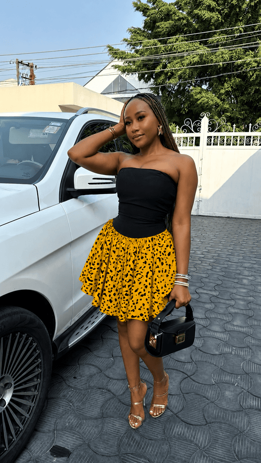 Roseline crepe dress short(ready to wear) - House of Naya