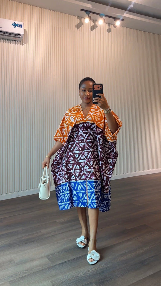 Midi Ankara bubu dress (ready to wear) - House of Naya