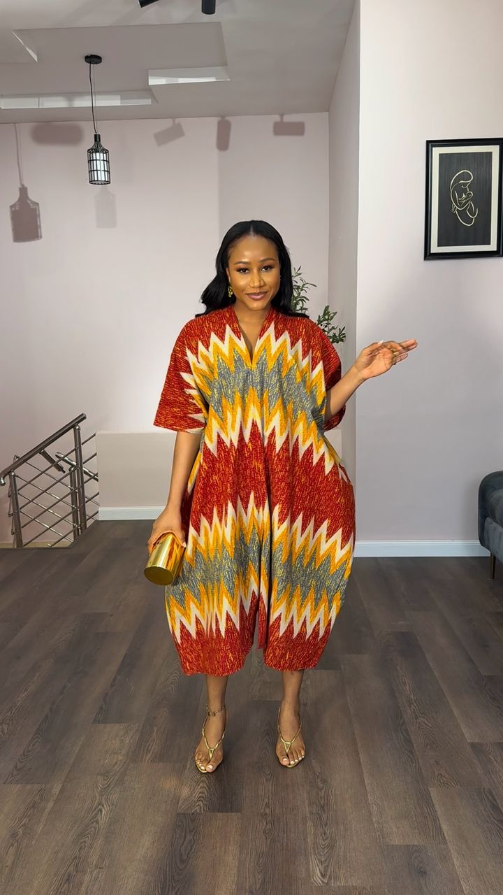 Midi Ankara bubu dress