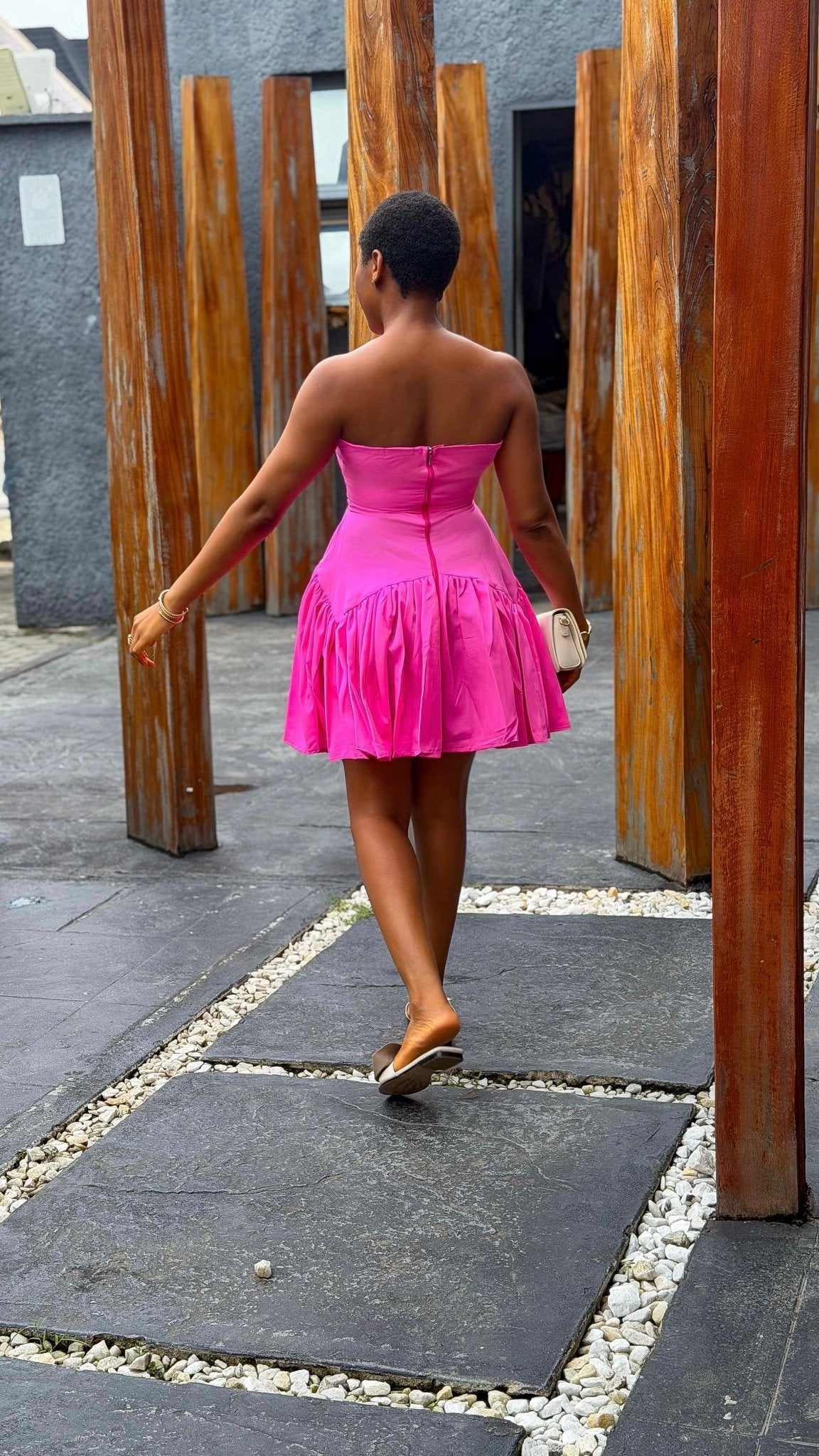 Pamela cotton dress short (ready to wear) - House of Naya