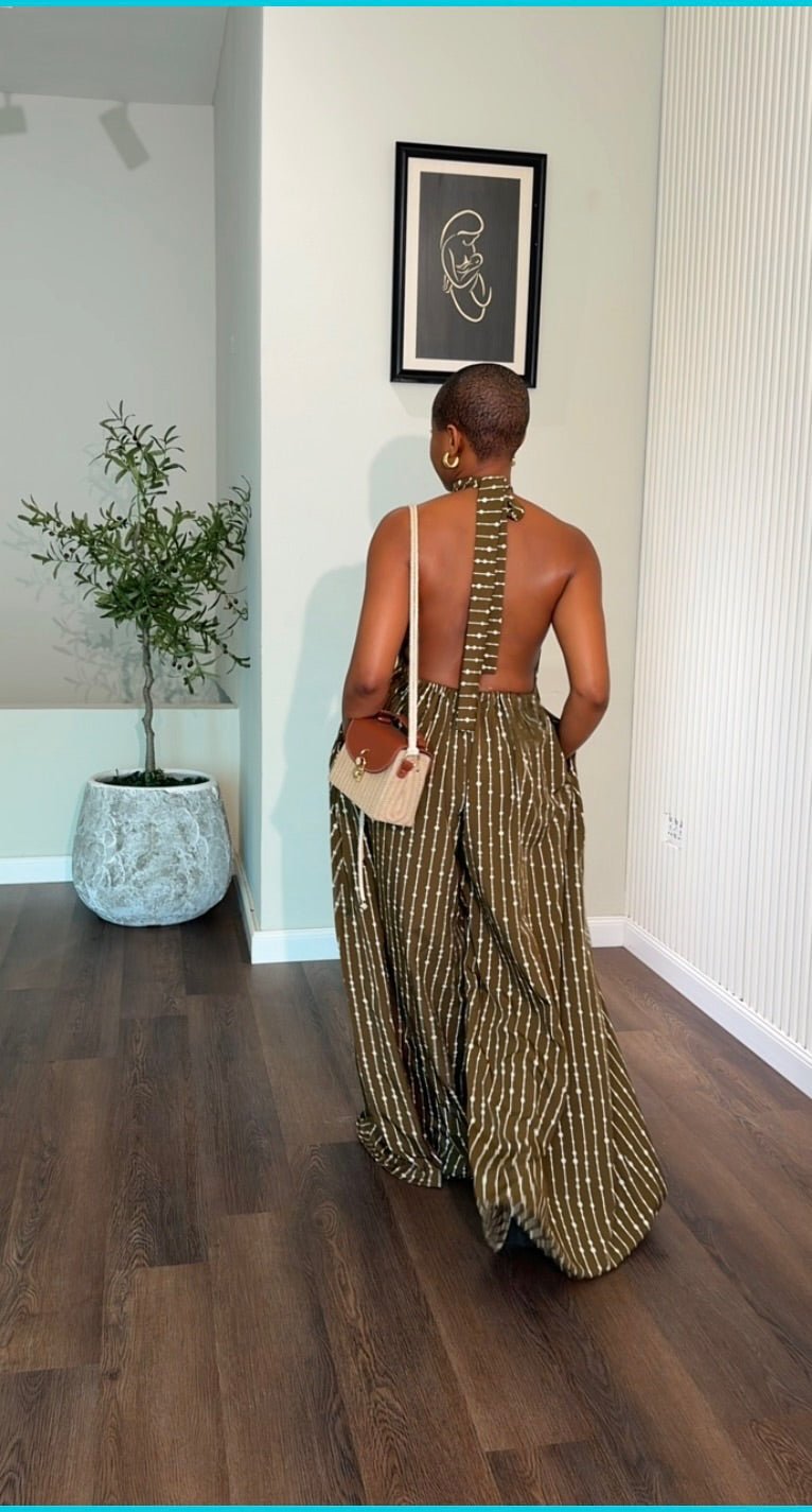 Rainbow crepe jumpsuit (ready to wear) - House of Naya