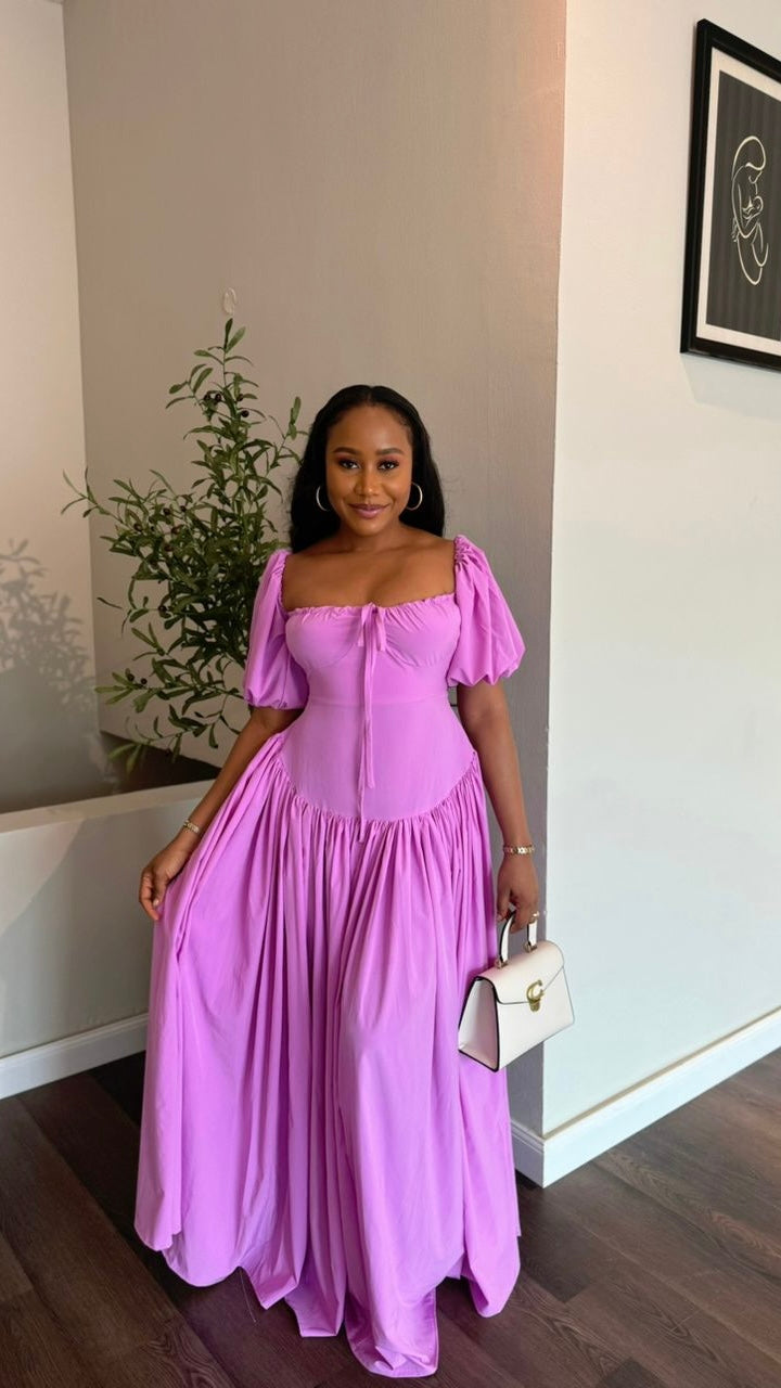 Stella crepe dress (long