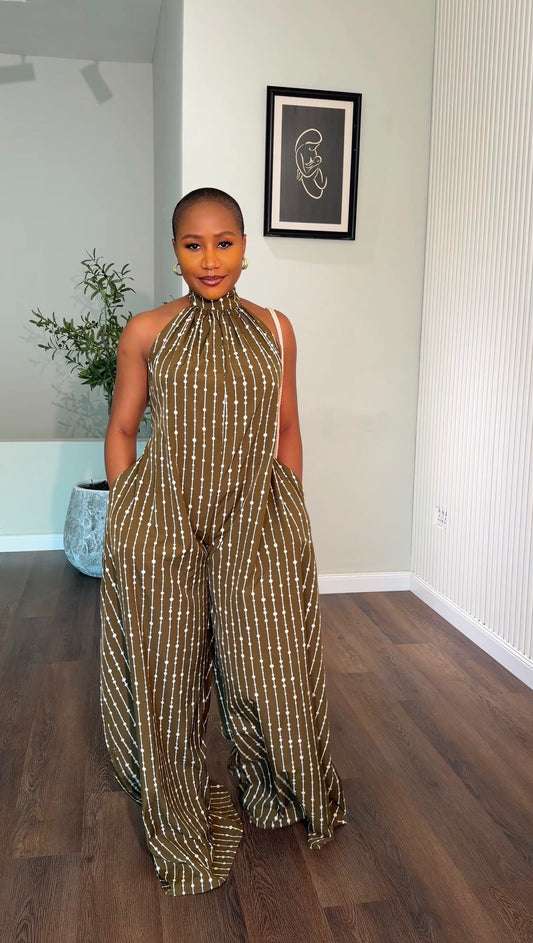 Rainbow crepe jumpsuit (ready to wear) - House of Naya