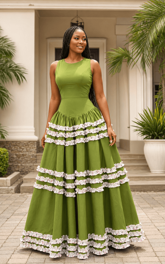 Abike crepe dress(ready to wear) - House of Naya