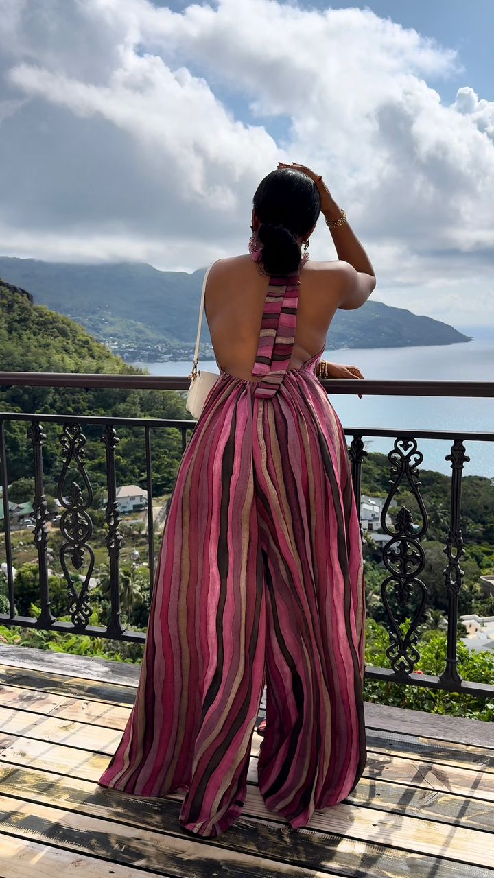 Rainbow jumpsuit ( ready to wear)