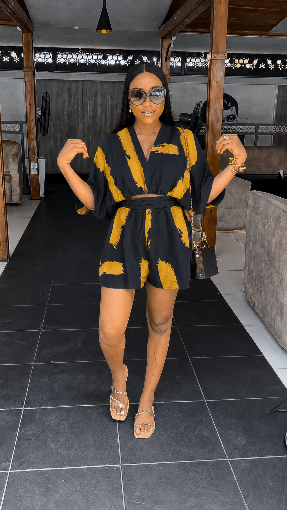 Lady crepe set short (ready to wear) - House of Naya