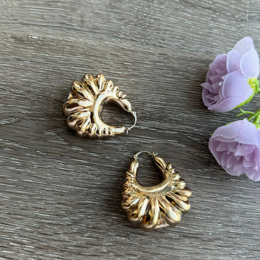 Chunky gold earrings