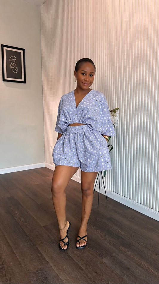 Lady crepe set short ( ready to wear) - House of Naya