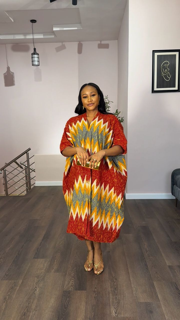 Midi Ankara bubu dress