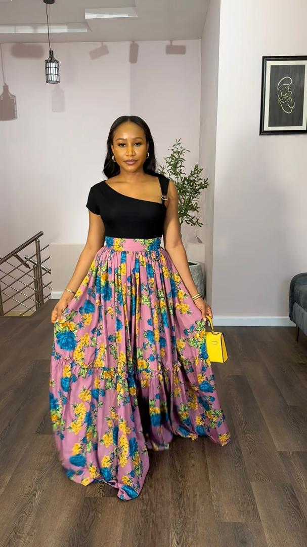 Coffee crepe skirt - House of Naya