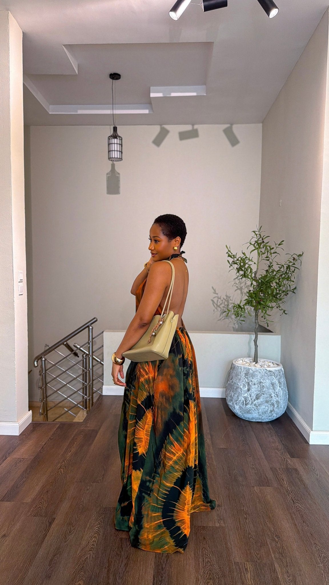Rainbow crepe jumpsuit (ready to wear) - House of Naya