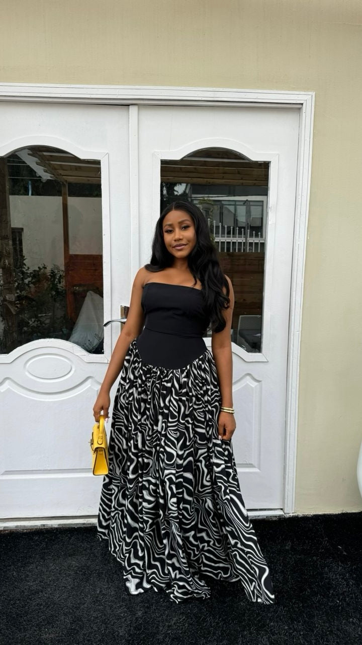 Roseline crepe dress